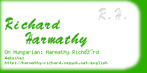 richard harmathy business card